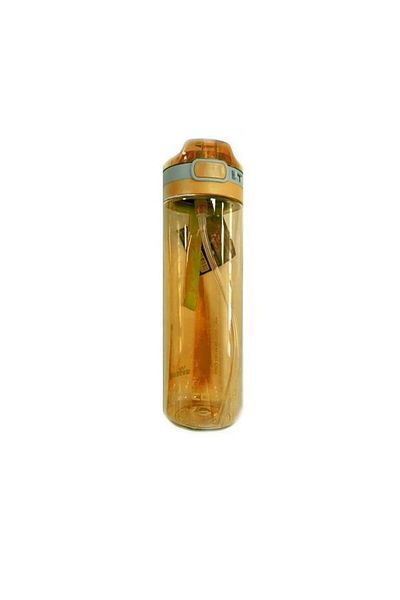 Gıpta Tritan Water Bottle with Trim Straw and Lock 600 ml Orange K7582