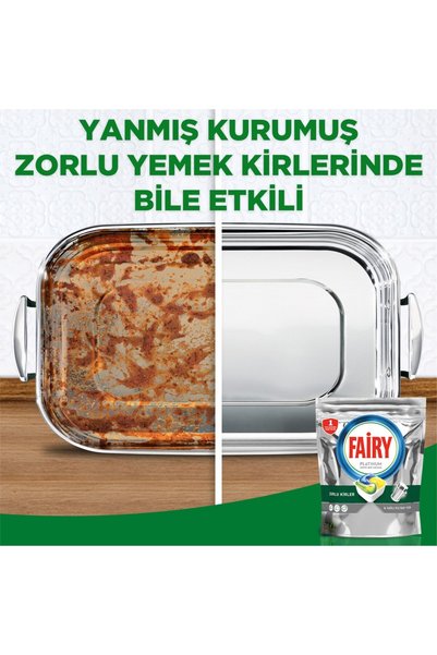 Fairy Platinum Bulaşık Makinesi Deterjanı Tableti / Kapsülü Limon Kokulu 90 Yıkama