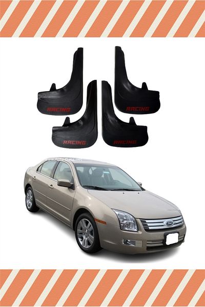 FİXFLEX Ford Fusion 2002-2012 Racing Written 4-Piece Dust Cover Fender Mudflap