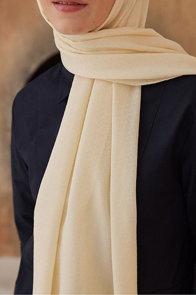 Modakaşmir Şal moale din seria Jacquard cu model de inele
