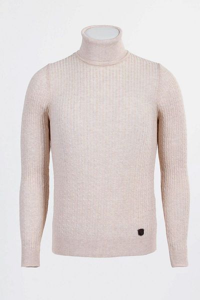 Mcr Ribbed Turtleneck Knitwear Badi Beige - 11191.18K