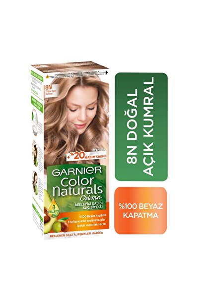 Garnier Color Naturals Krem Saç Boyası 8n Doğal Açık Kumral
