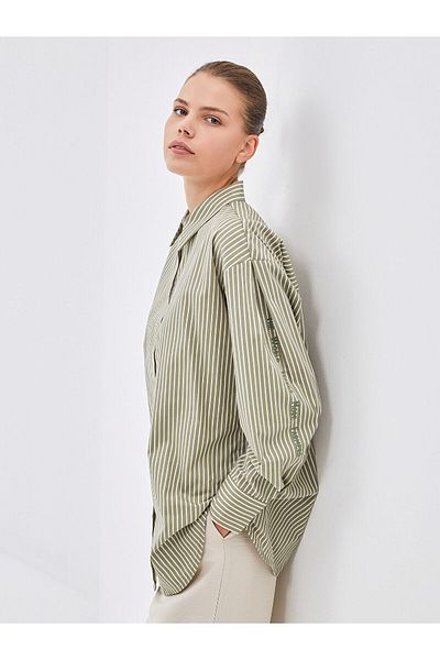 LC Waikiki Lcwk Striped Poplin Women's Shirt
