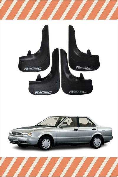 FİXFLEX Nissan Sunny Racing Written 4-Piece Dust Cover Fender Mud Flap