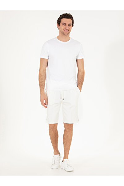 Cacharel Ekru Slim Fit Örme Şort 50265677-VR019