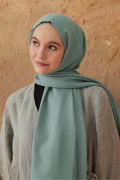 Modakaşmir Şal moale din seria Jacquard cu model cutie