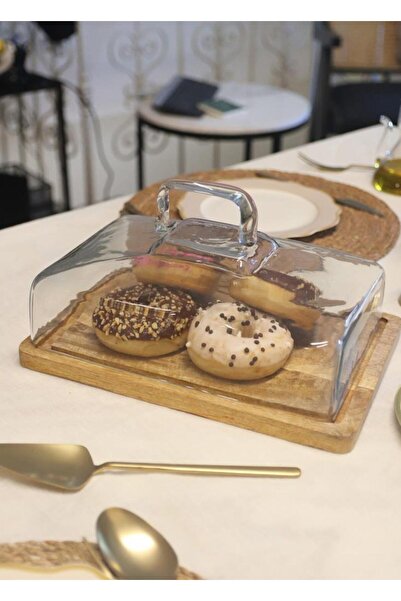 The Mia Madera Rectangular Cake Storage Fan 16X28X18Cm