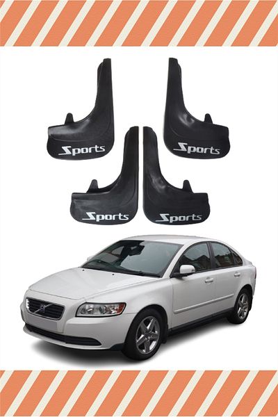 FİXFLEX Volvo S 40 Sports Written 4-Piece Dust Cover Fender Mud Flap