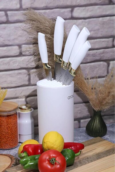 AROW Brenda Lüks Bıçak Seti Beyaz Renk