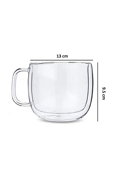 Perotti Double Wall Çift Cidarlı 450 ml Cam Kupa 12482 (2 Adet)