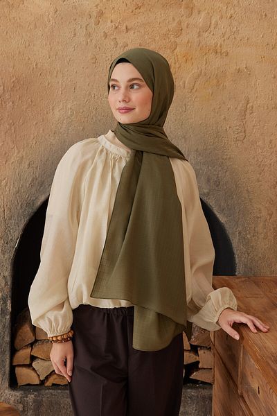 Modakaşmir Σάλι με μοτίβο κουτιού σειράς Soft Jacquard