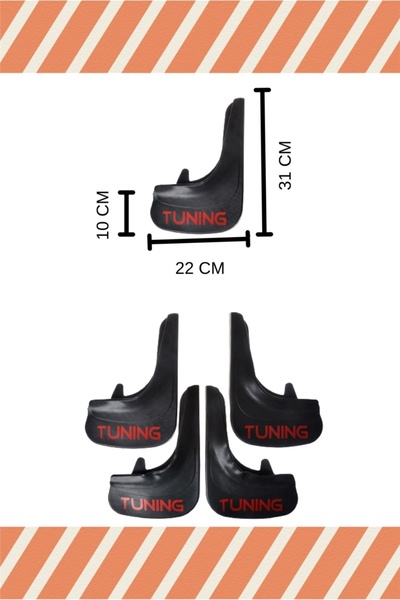 beseturk Fiat Albea Sd All Cases Tuning Written 4-Piece Dust Cover Fender Mud Flap