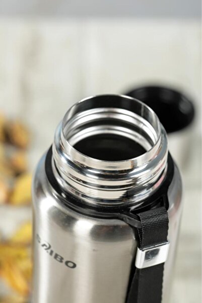 Kapris Saibo 1 Liter Inox Double Wall Steel Thermos Gray