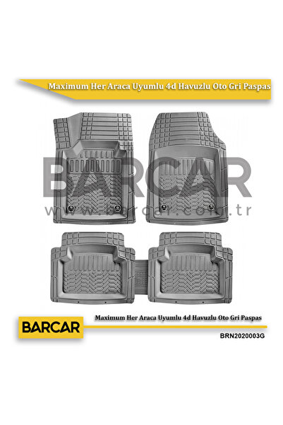 PROMATS Maximum Her Araca Uyumlu 4d Havuzlu Oto Gri Paspas