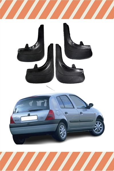 FİXFLEX Renault Clio 2 Hb 1998-206 4-Piece Dust Cover Mudguard Mudflap