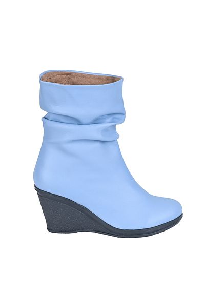 NOOSY Wedge Heel Turquoise Women's Boots