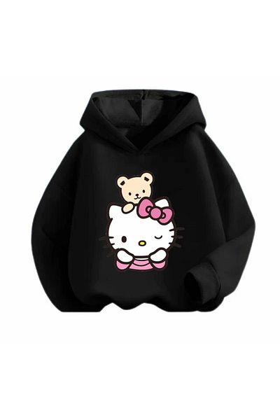 Machetta Unisex Hello Kity Printed Oversize Sweatshirt