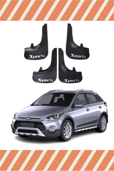 Sisashop لسيارة Hyundai I20 2015-2020 رياضية مكتوبة 4 قطع من واقيات الطين وواقي الطين