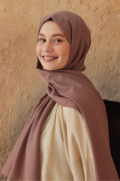 Modakaşmir Σάλι με μοτίβο κουτιού σειράς Soft Jacquard
