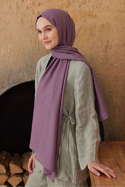 Modakaşmir Şal moale din seria Jacquard cu model în zig-zag