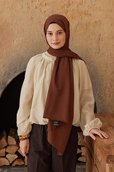 Modakaşmir Σάλι με μοτίβο κουτιού σειράς Soft Jacquard