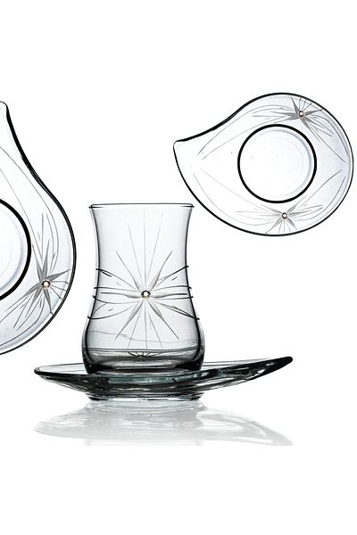DECOCIA Nevasia 6-Person Tea Set - 170Cc Mira Pattern, 12 Pieces