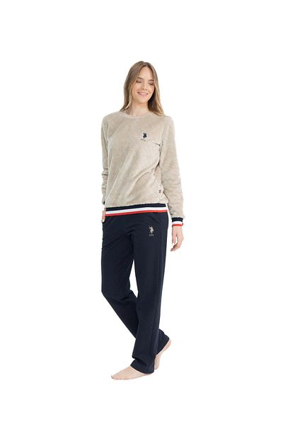 U.S. Polo Assn. Πόλο Ασν. Γυναικείο Σετ Πιτζάμες με μακρυμάνικο στρογγυλό λαιμό S25079