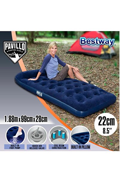 BESTWAY 67224 Kamp Yatağı 188x99x28 Kendinden Pompalı