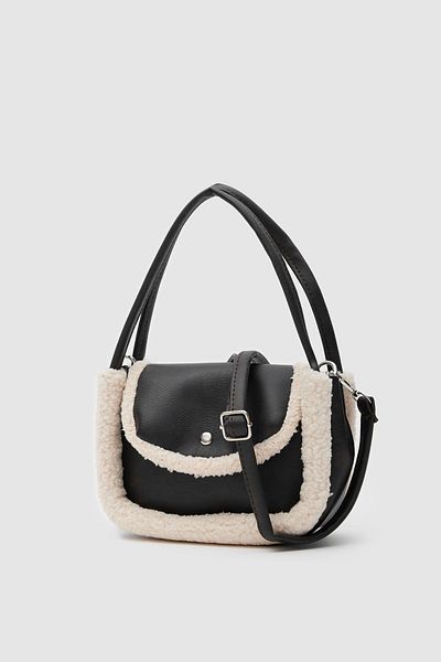 Shule Bags Sam Furry Hand and Crossbody Bag Bitter Brown