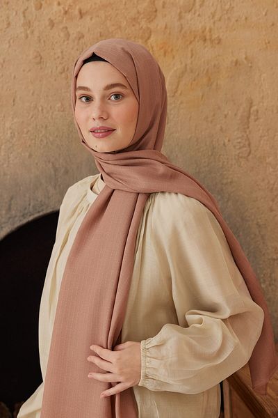 Modakaşmir Σάλι με μοτίβο κουτιού σειράς Soft Jacquard