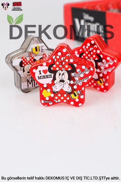 Minnie Mouse Licensed Double Blade Star Pencil Sharpener with Decomus