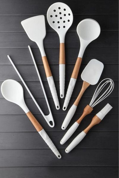 Perotti Maestro White 8 Piece Silicone Serving Set 13307