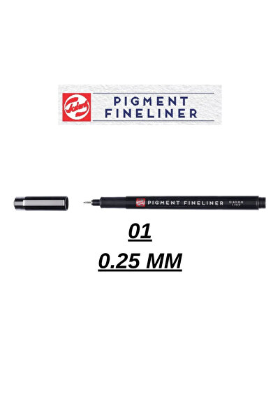 Talens Teknik Çizim Kalemi Pigment Fineliner Kalem Siyah 01 0.25mm