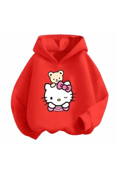 Machetta Φούτερ Unisex Hello Kity με στάμπα oversize