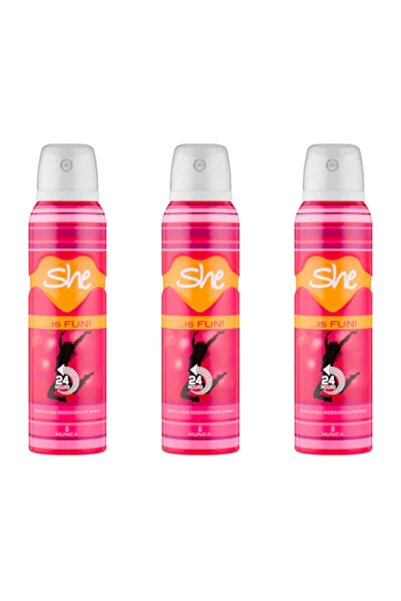 She Kadın Is Fun Deodoratn 150ml 3lü Paket