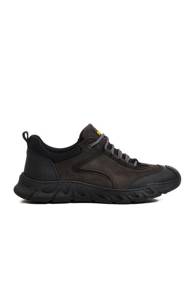 Bulldozer 250078 Ανδρικά παπούτσια casual από γνήσιο δέρμα Anthracite Nubuck