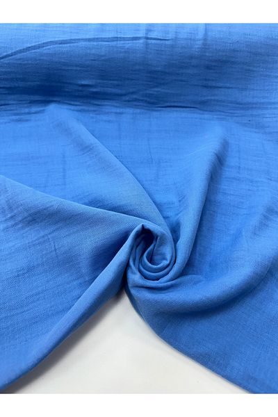 Şanlı Kumaş 100% Cotton Blue Muslin Fabric Double Layer Width:150Cm
