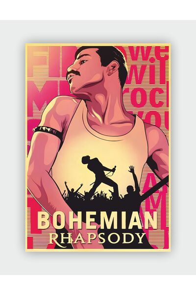 fırsatlar diyarı Boheiman Rhapsody Freddie Mercury Duvar Posteri - Kalın Kağı...