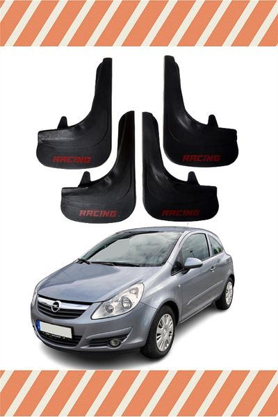 FİXFLEX Opel Corsa D-e 2007-2014 Racing Written 4-Piece Gaiter Cover Fender Mudflap