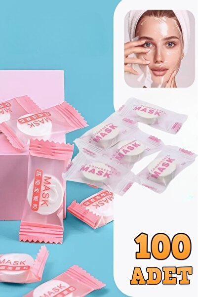 xolo Sıkıştırılmış Yüz Maskesi Dıy Kağıt Maske Tabletleri 100 Adet