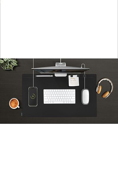 UNIQ Better By Design Hagen Series Vegan Leather - Desktop Organizer Mat, Dual Color Mouse Pad