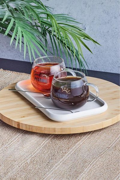 Perotti Costa Morning 400 ml 2-Piece Glass Cup - 15513