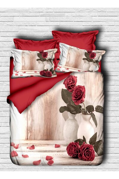 Fabeteks Double Duvet Cover Set in Rose Pot