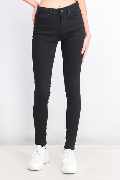 Esprit Women Skinny Fit Belt Loops Denim Jeans, Black