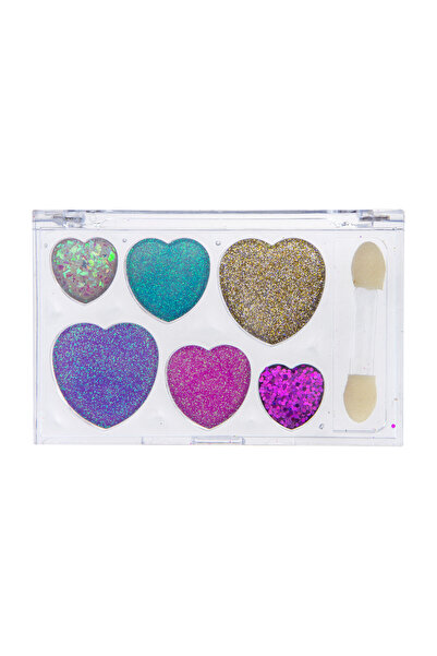 Lukky كريم ظلال العيون مع لوحة لامعة مكونة من 6 ألوان على شكل قلب