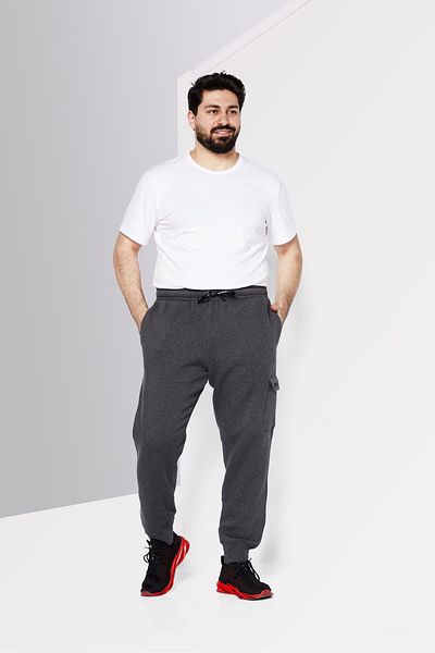 DKNY Sport Men Sportswear Fit Training Pants, Charcoal