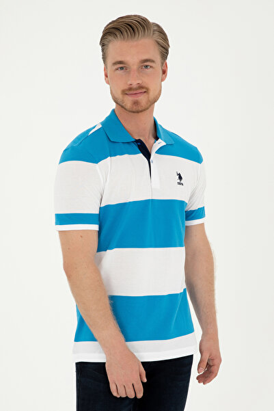 U.S. Polo Assn. تي شيرت رجالي ذو قصة عادية وياقة بولو 50281836-VR045