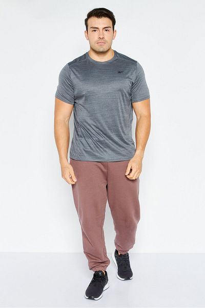 Reebok Men Sportswear Fit Round Neck Short Sleeve Training T Shirt, Grey