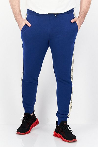 Pan Am Men Regular Fit Brand Logo Sweatpants, Blue