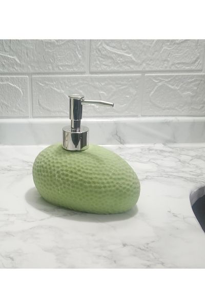 Bosphorus LIQUID SOAPHY GREEN Honeycomb Patterned Polyurethane 14x8x14cm 400ml BATH SET